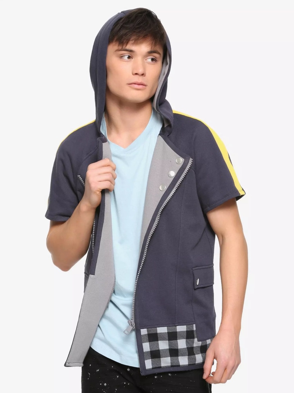 Disney Kingdom Hearts III 3 Riku Grey Cosplay Zipper Hoodie